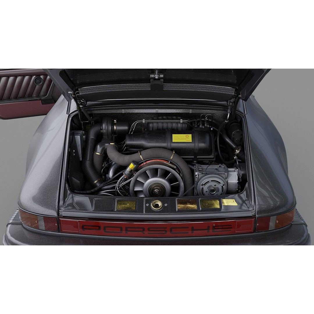 Porsche 911 SC Coupe 3D Model – Low Poly Game Ready Asset, FBX, Blender - View 10