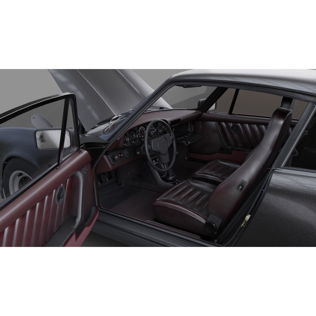 Porsche 911 SC Coupe 3D Model – Low Poly Game Ready Asset, FBX, Blender - View 17