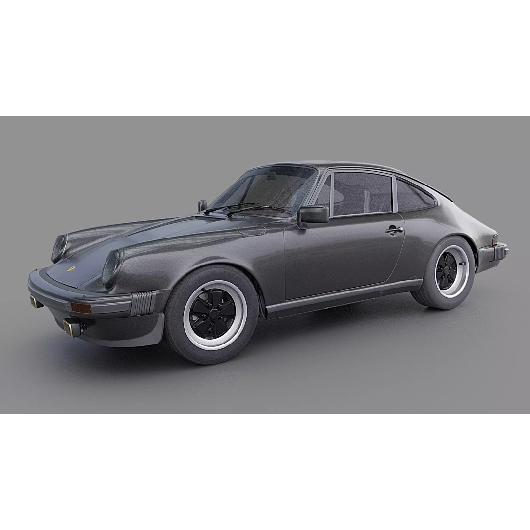 Porsche 911 SC Coupe 3D Model – Low Poly Game Ready Asset, FBX, Blender - View 2