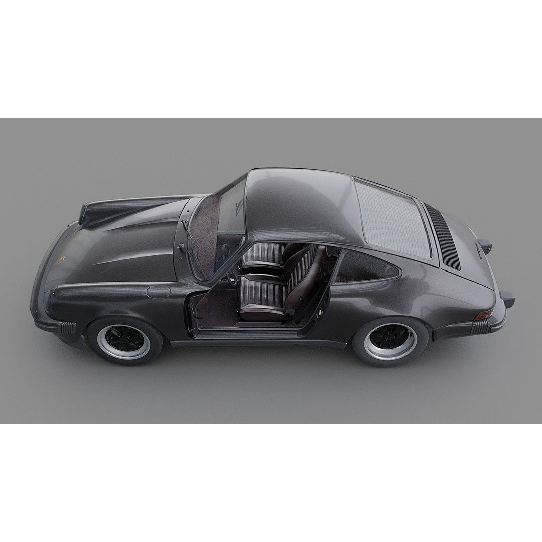Porsche 911 SC Coupe 3D Model – Low Poly Game Ready Asset, FBX, Blender - View 24
