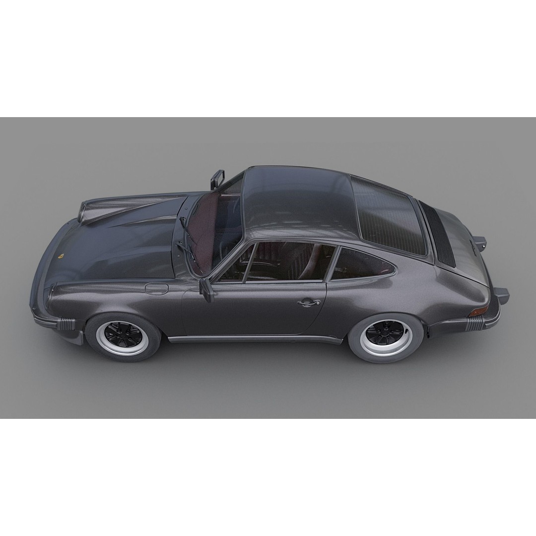 Porsche 911 SC Coupe 3D Model – Low Poly Game Ready Asset, FBX, Blender - View 25