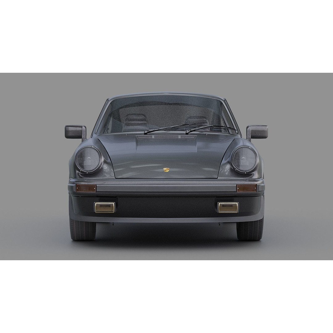 Porsche 911 SC Coupe 3D Model – Low Poly Game Ready Asset, FBX, Blender - View 4