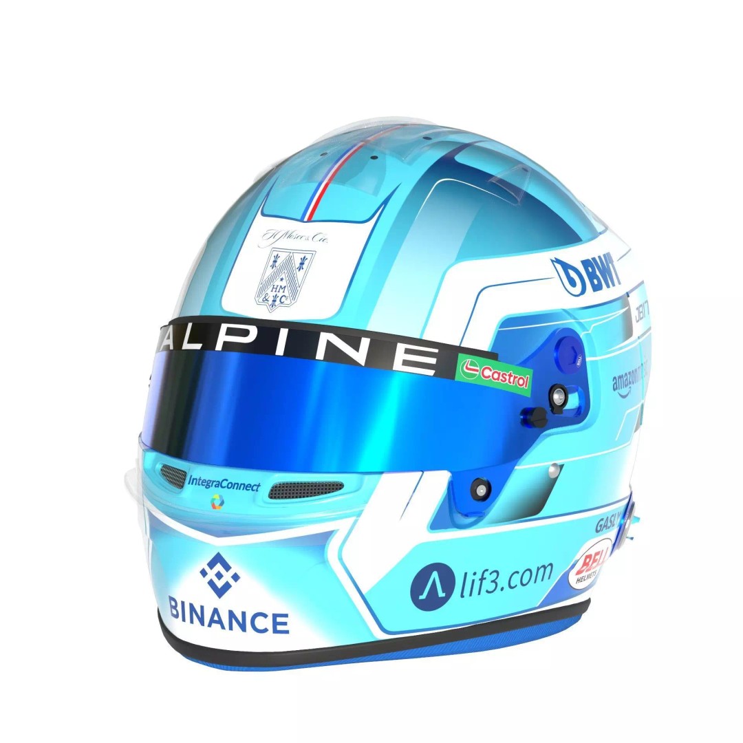 Gasly Helmet 2024 3D Model – High Detail PBR Asset, FBX, OBJ - View 12