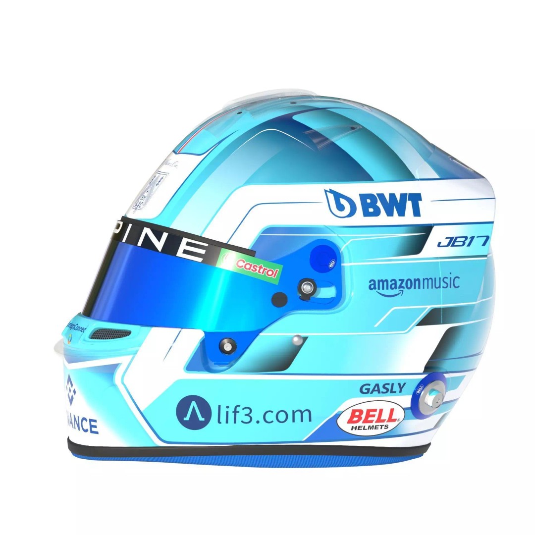 Gasly Helmet 2024 3D Model – High Detail PBR Asset, FBX, OBJ - View 13