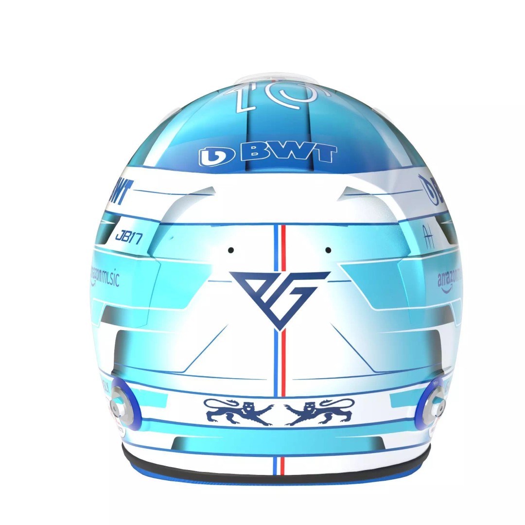 Gasly Helmet 2024 3D Model – High Detail PBR Asset, FBX, OBJ - View 15