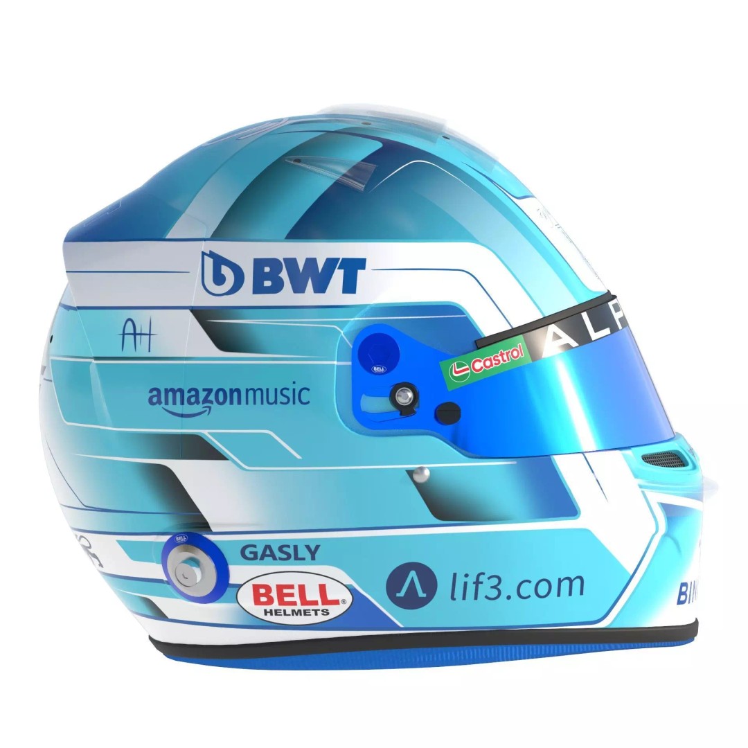 Gasly Helmet 2024 3D Model – High Detail PBR Asset, FBX, OBJ - View 17