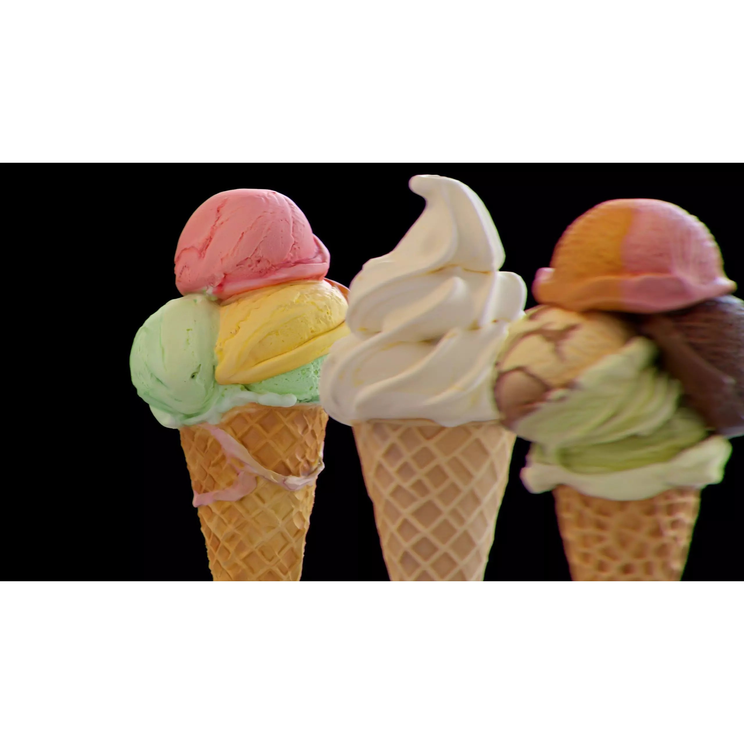 Triple Ice Cream Cone Collection - Game-Ready 3D Model - View 8