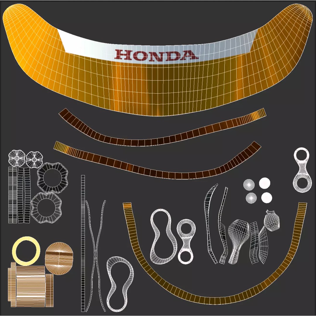 Yuki Tsunoda Helmet 3D Model – High Detail PBR Asset, FBX, OBJ