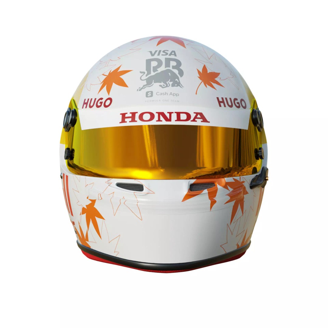 Yuki Tsunoda Helmet 3D Model – High Detail PBR Asset, FBX, OBJ - View 10