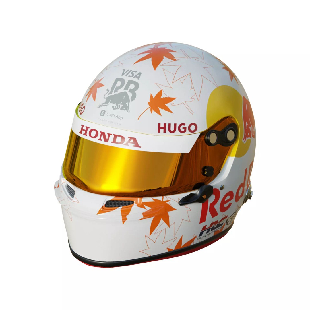 Yuki Tsunoda Helmet 3D Model – High Detail PBR Asset, FBX, OBJ - View 11