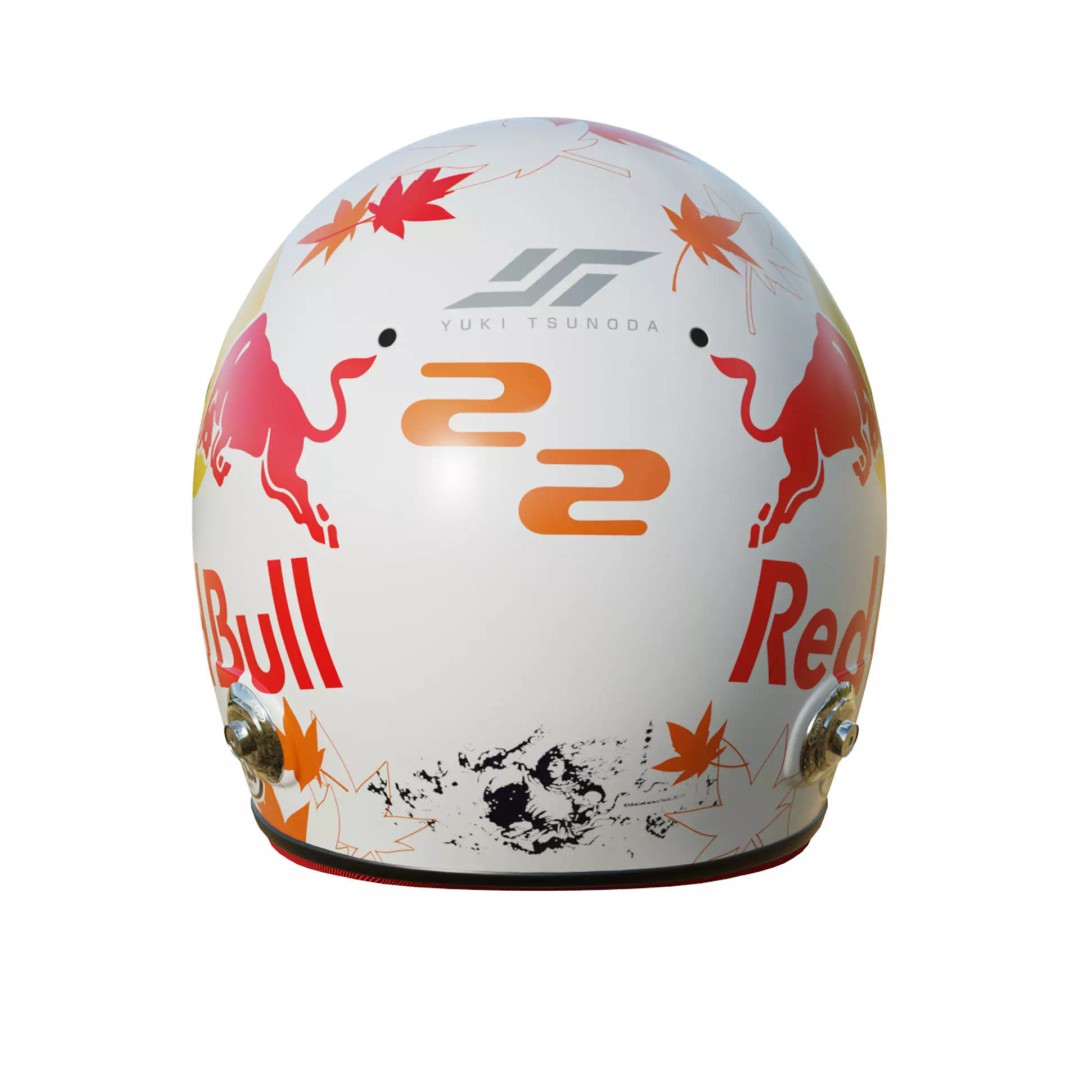 Yuki Tsunoda Helmet 3D Model – High Detail PBR Asset, FBX, OBJ - View 6