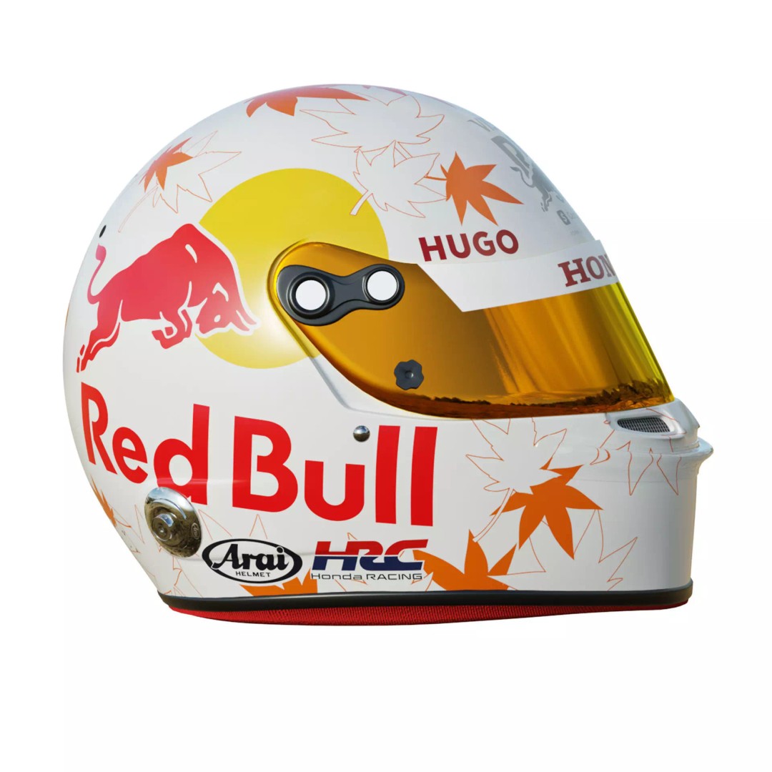 Yuki Tsunoda Helmet 3D Model – High Detail PBR Asset, FBX, OBJ - View 8