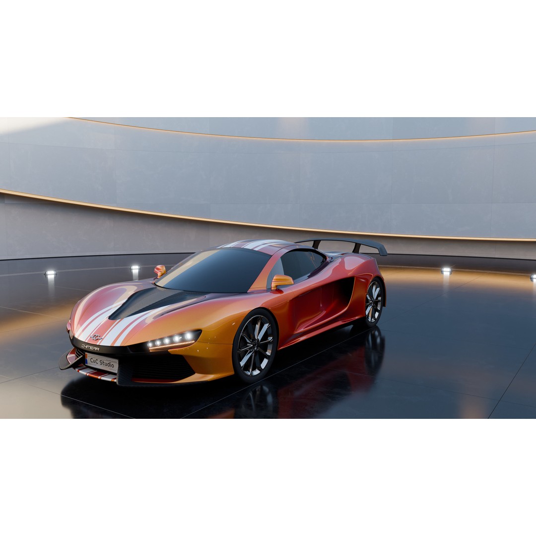 CC Chimera Supercar 3D Model – High Poly Sports Car, Blender, FBX - View 10