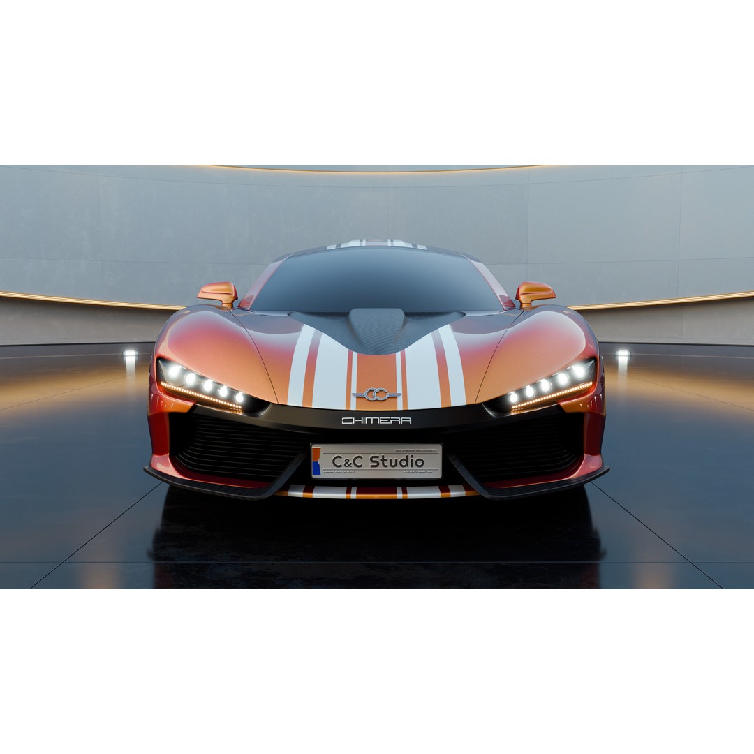 CC Chimera Supercar 3D Model – High Poly Sports Car, Blender, FBX - View 16