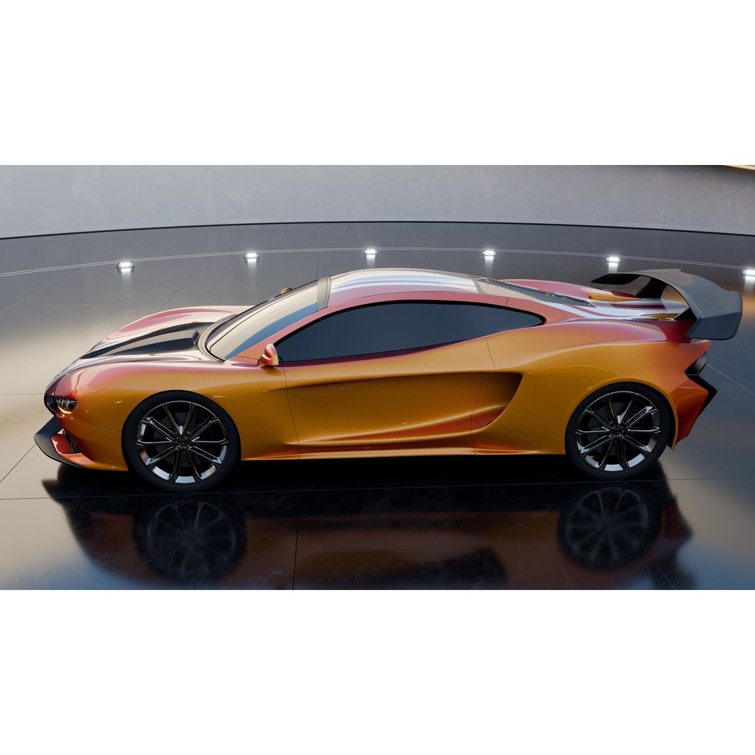 CC Chimera Supercar 3D Model – High Poly Sports Car, Blender, FBX - View 17