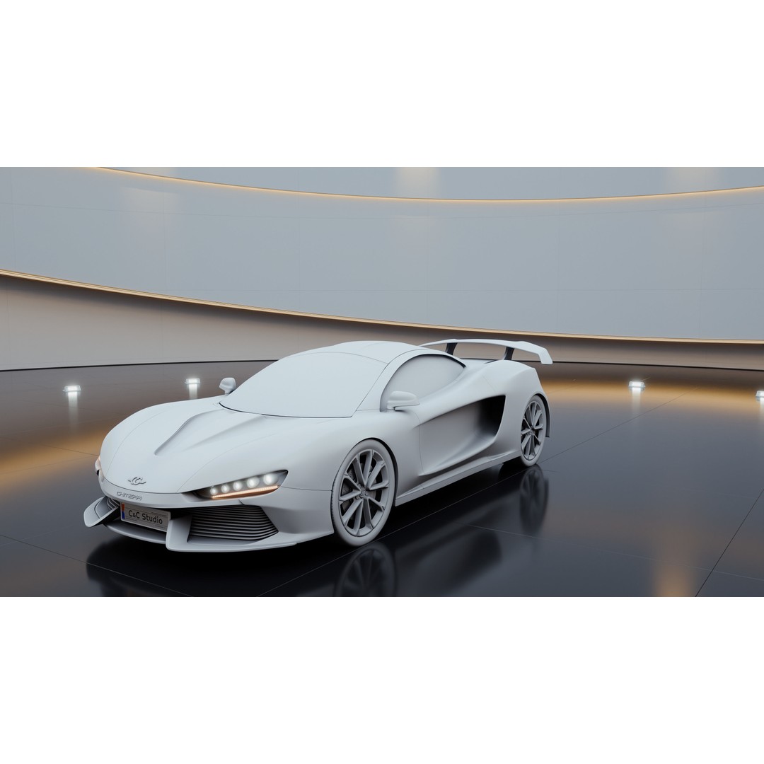 CC Chimera Supercar 3D Model – High Poly Sports Car, Blender, FBX - View 20
