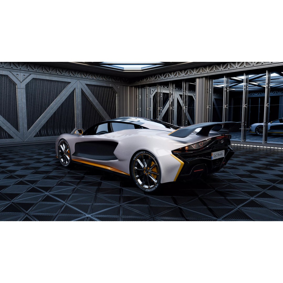 CC Chimera Supercar 3D Model – High Poly Sports Car, Blender, FBX - View 4