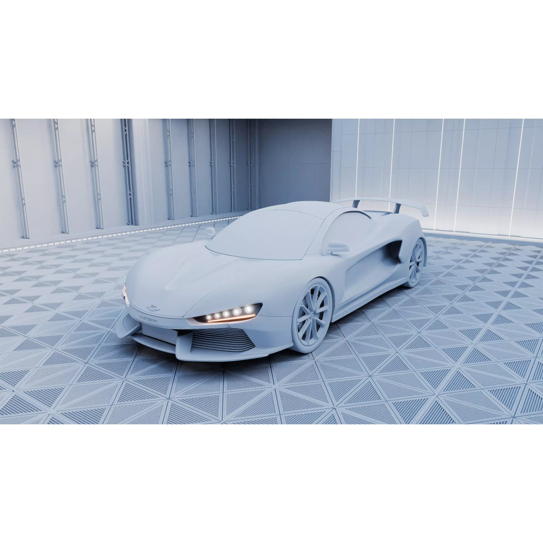 CC Chimera Supercar 3D Model – High Poly Sports Car, Blender, FBX - View 7