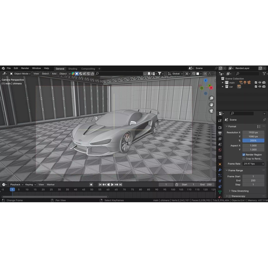 CC Chimera Supercar 3D Model – High Poly Sports Car, Blender, FBX - View 8