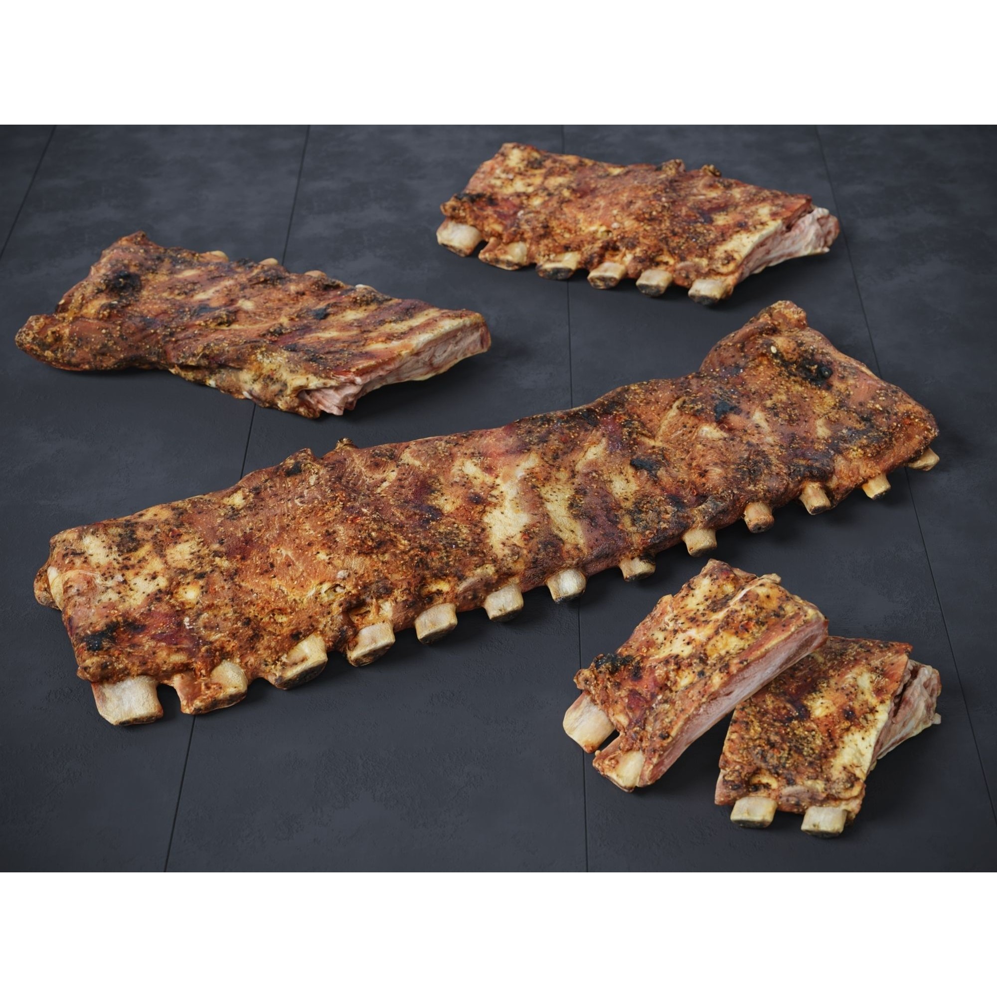 Grilled Ribs - High-Poly Photogrammetry 3D Model - View 4