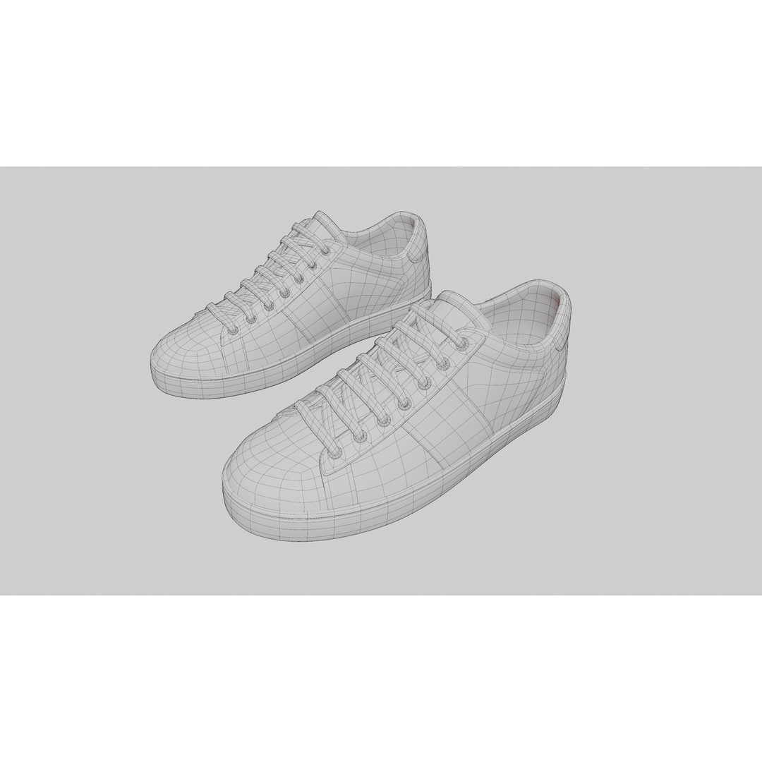 Gucci Ace Sneaker 3D Model – Low Poly Game Asset, FBX & Blender