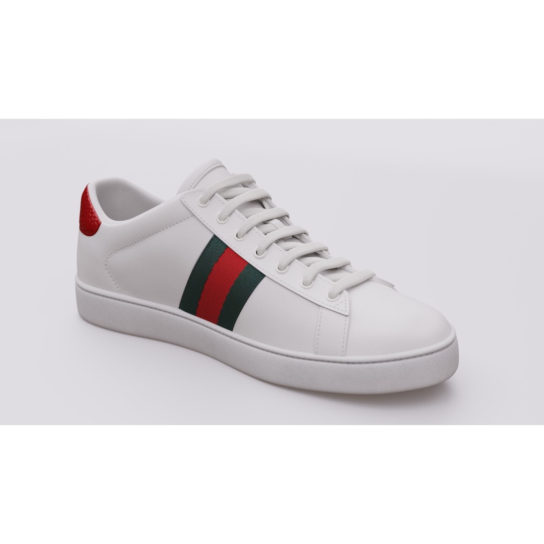 Gucci Ace Sneaker 3D Model – Low Poly Game Asset, FBX & Blender - View 12