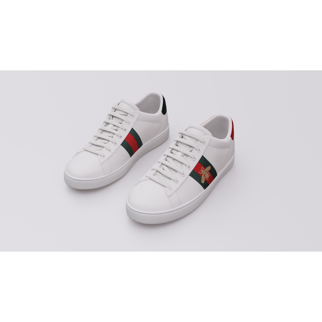 Gucci Ace Sneaker 3D Model – Low Poly Game Asset, FBX & Blender - View 17