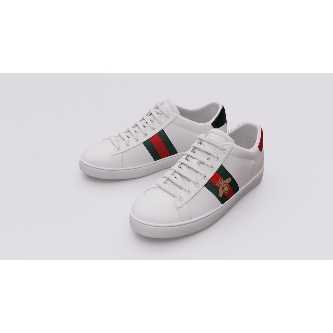Gucci Ace Sneaker 3D Model – Low Poly Game Asset, FBX & Blender - View 18