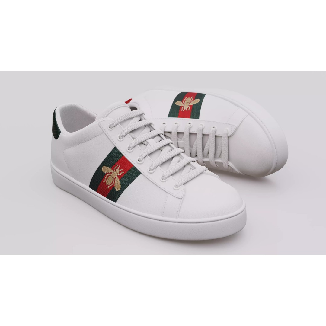 Gucci Ace Sneaker 3D Model – Low Poly Game Asset, FBX & Blender - View 2