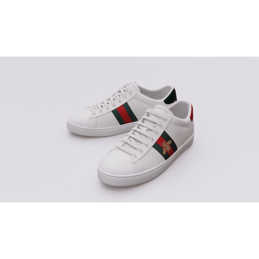 Gucci Ace Sneaker 3D Model – Low Poly Game Asset, FBX & Blender - View 21