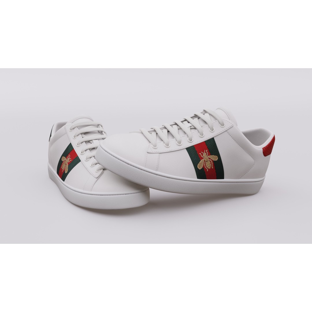 Gucci Ace Sneaker 3D Model – Low Poly Game Asset, FBX & Blender - View 22