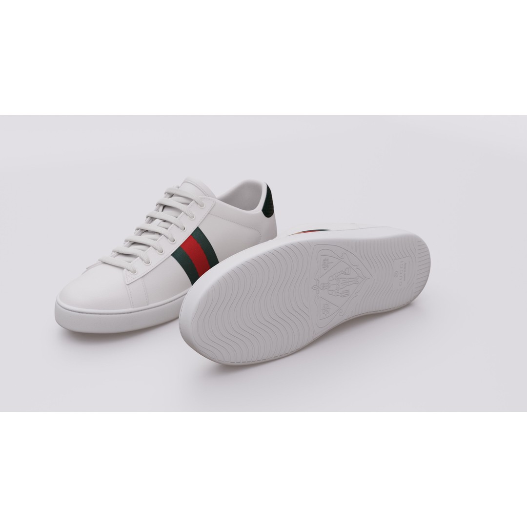 Gucci Ace Sneaker 3D Model – Low Poly Game Asset, FBX & Blender - View 23