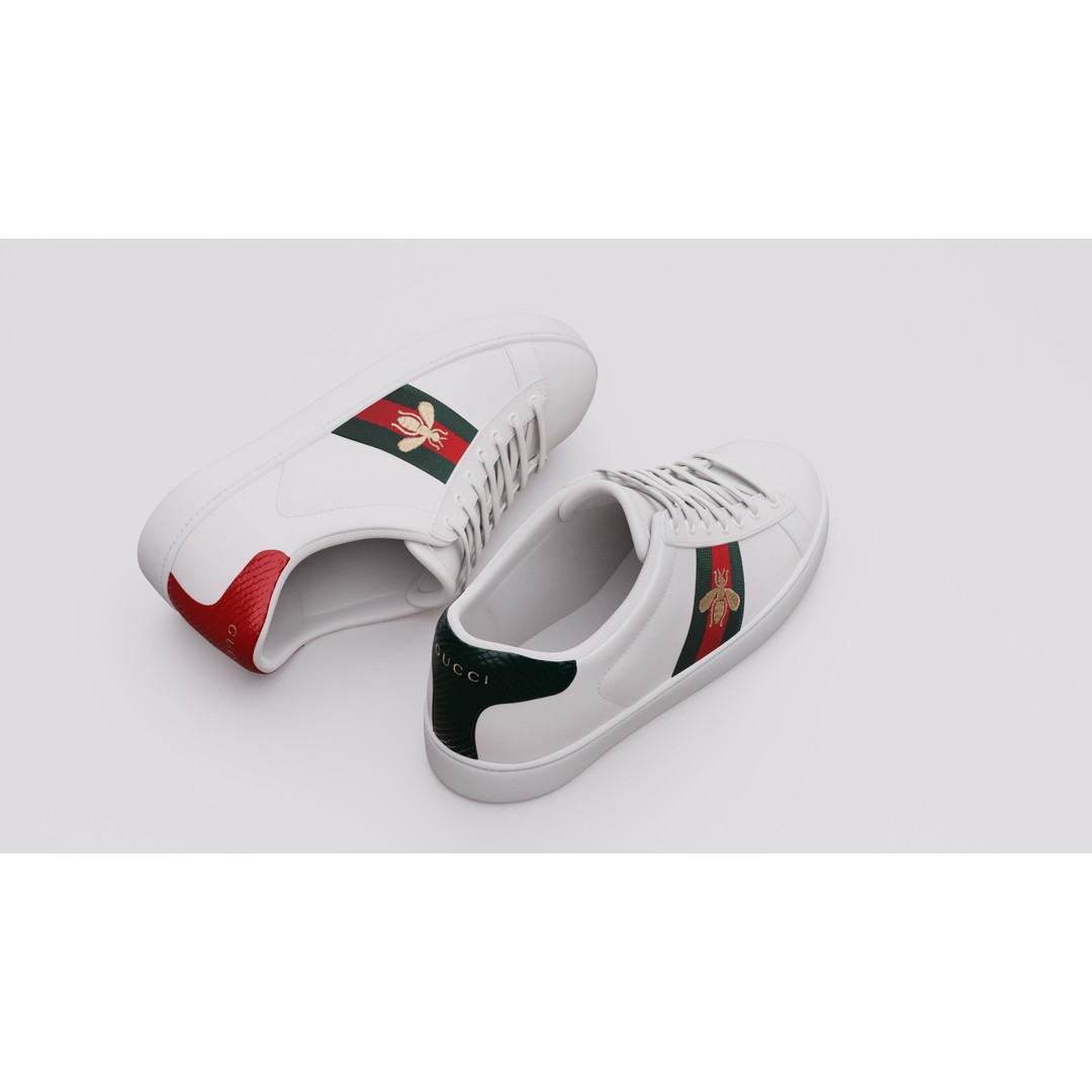 Gucci Ace Sneaker 3D Model – Low Poly Game Asset, FBX & Blender - View 24