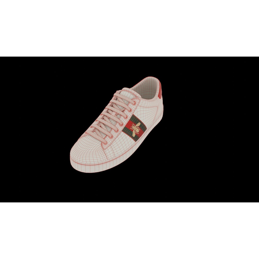 Gucci Ace Sneaker 3D Model – Low Poly Game Asset, FBX & Blender - View 29