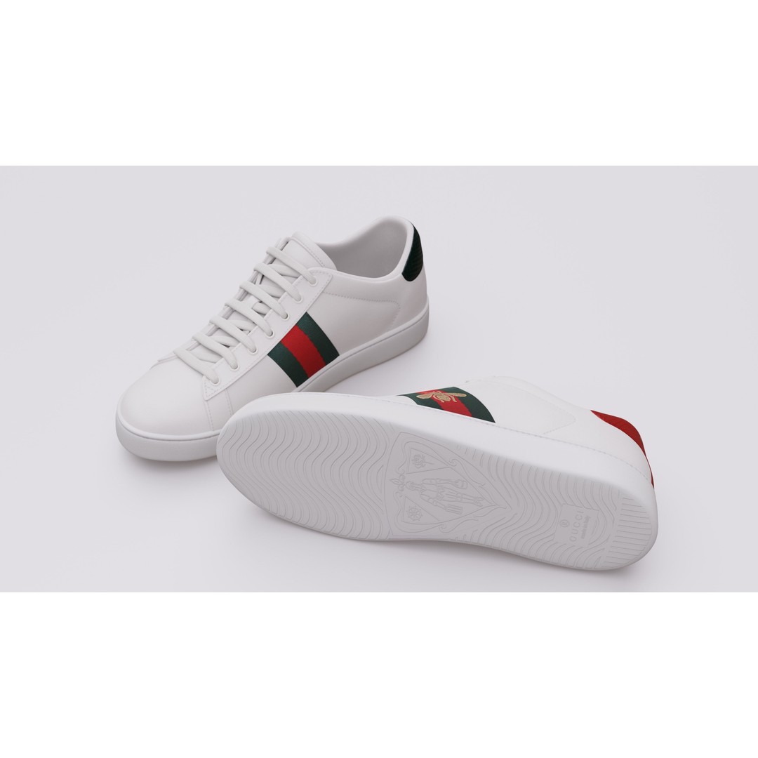 Gucci Ace Sneaker 3D Model – Low Poly Game Asset, FBX & Blender - View 6