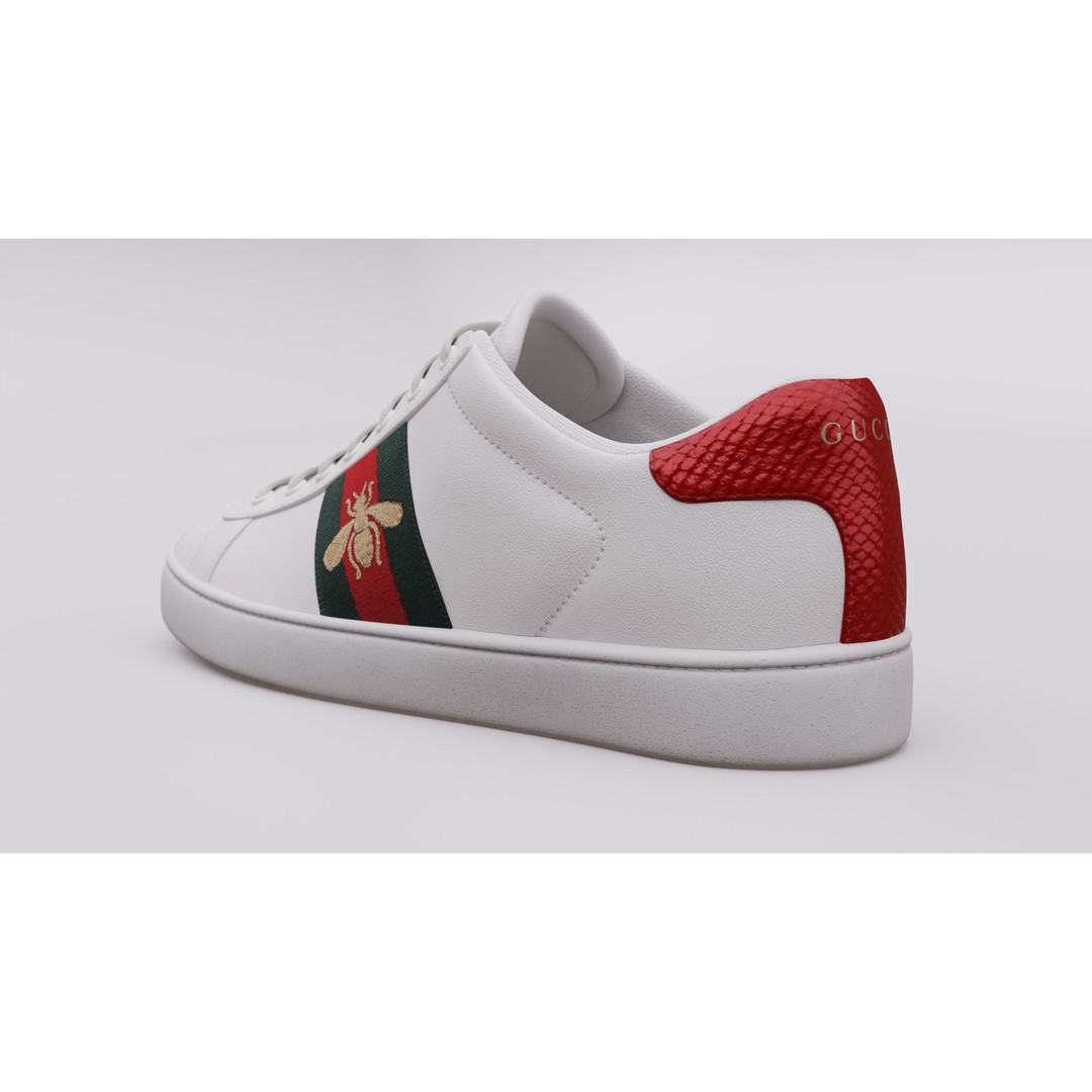 Gucci Ace Sneaker 3D Model – Low Poly Game Asset, FBX & Blender - View 9