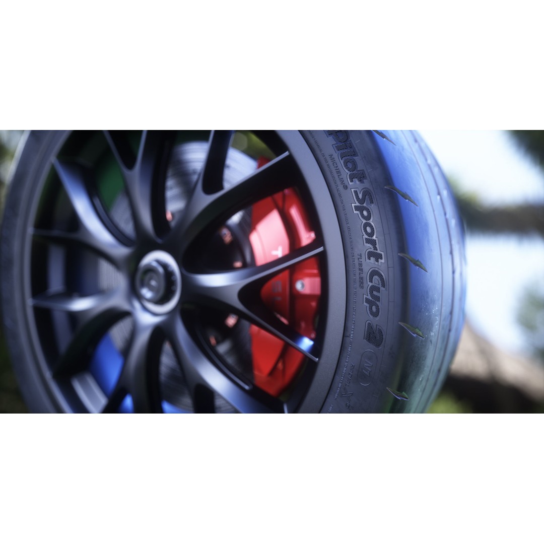 Tesla Roadster 3D Model – Low Poly Sport Car Wheels with PBR Textures - View 10