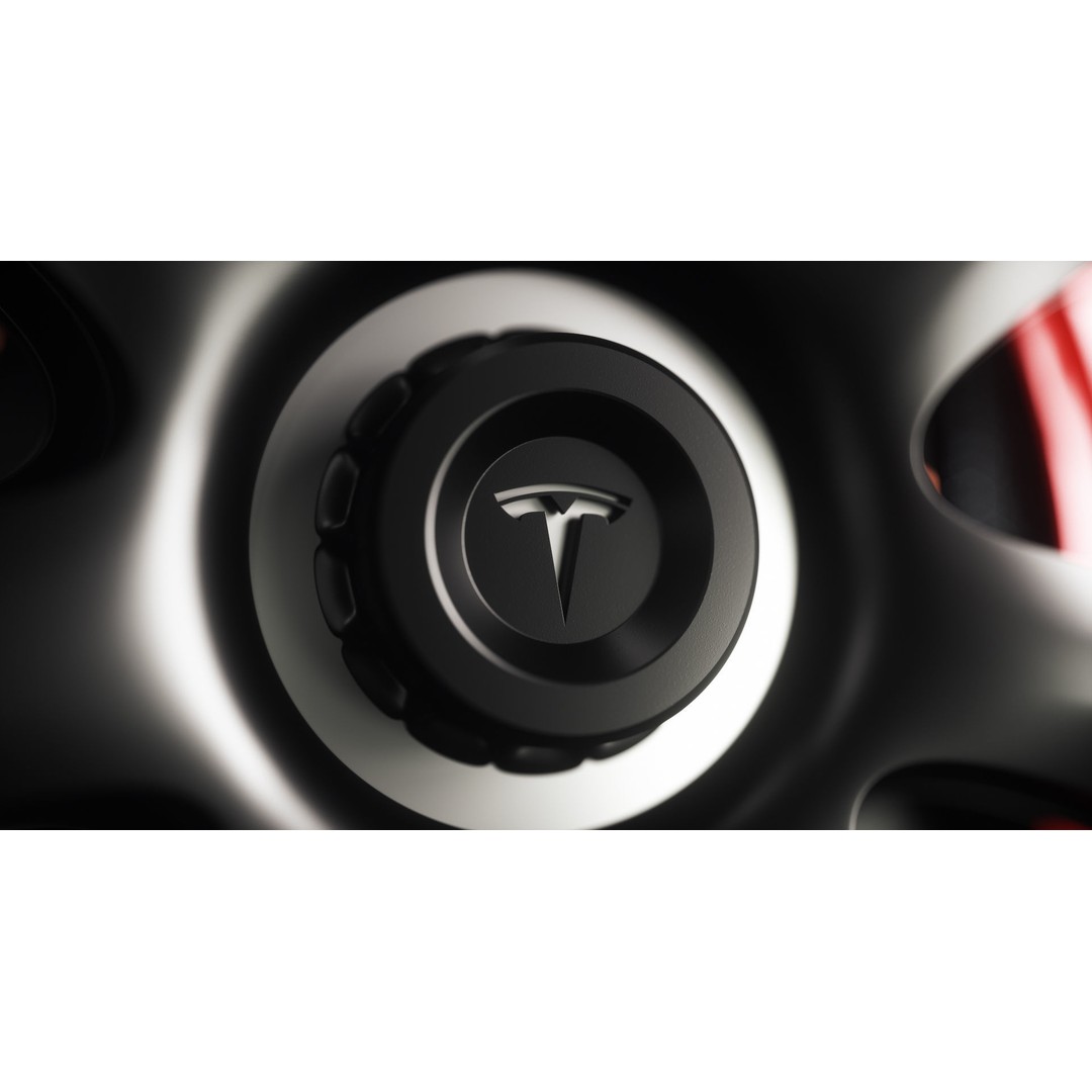 Tesla Roadster 3D Model – Low Poly Sport Car Wheels with PBR Textures - View 14