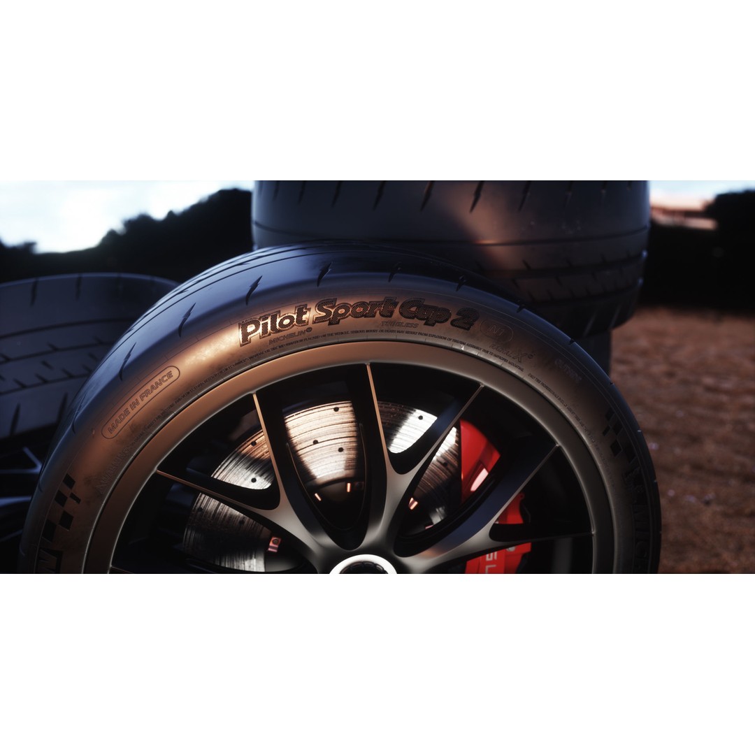 Tesla Roadster 3D Model – Low Poly Sport Car Wheels with PBR Textures - View 18