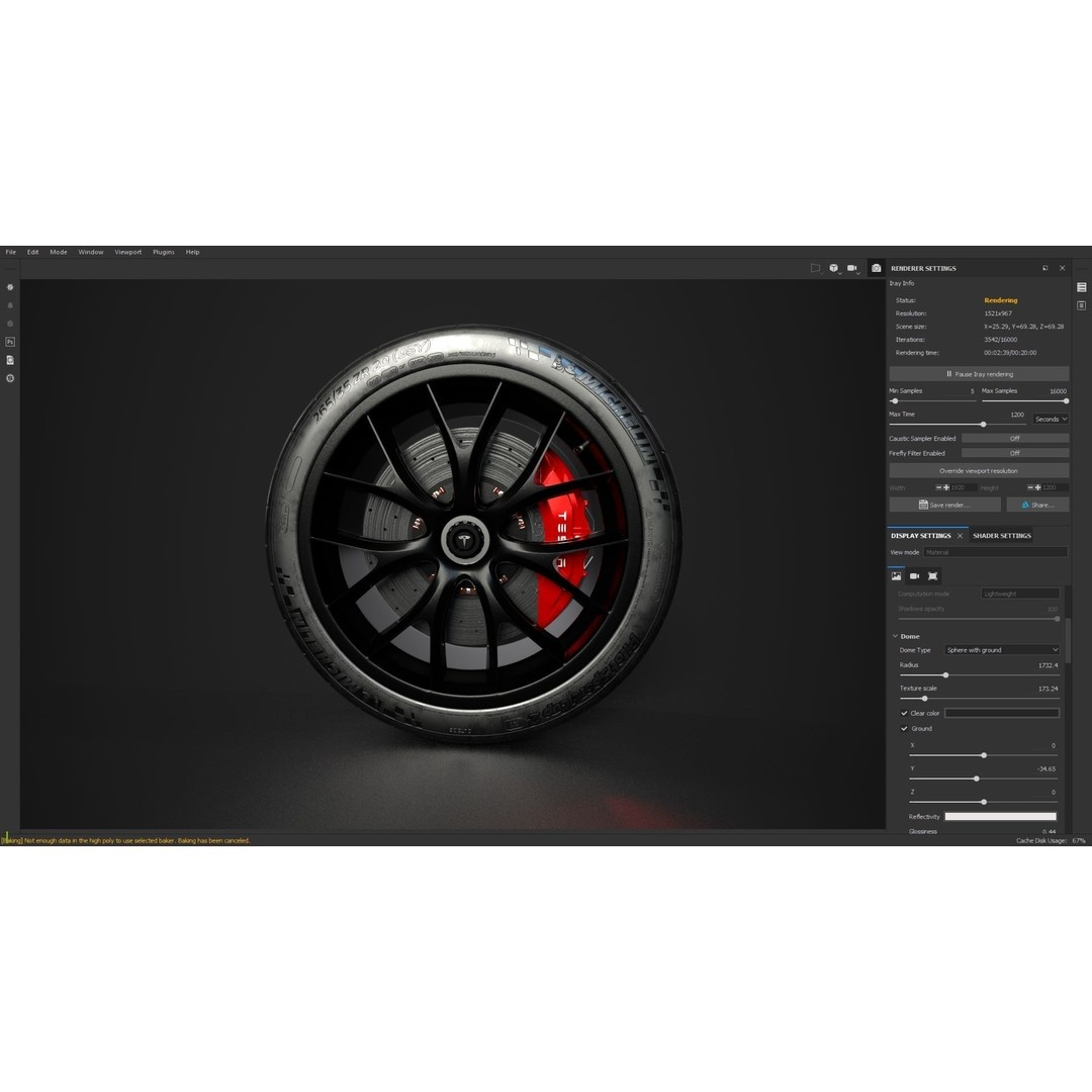 Tesla Roadster 3D Model – Low Poly Sport Car Wheels with PBR Textures - View 30