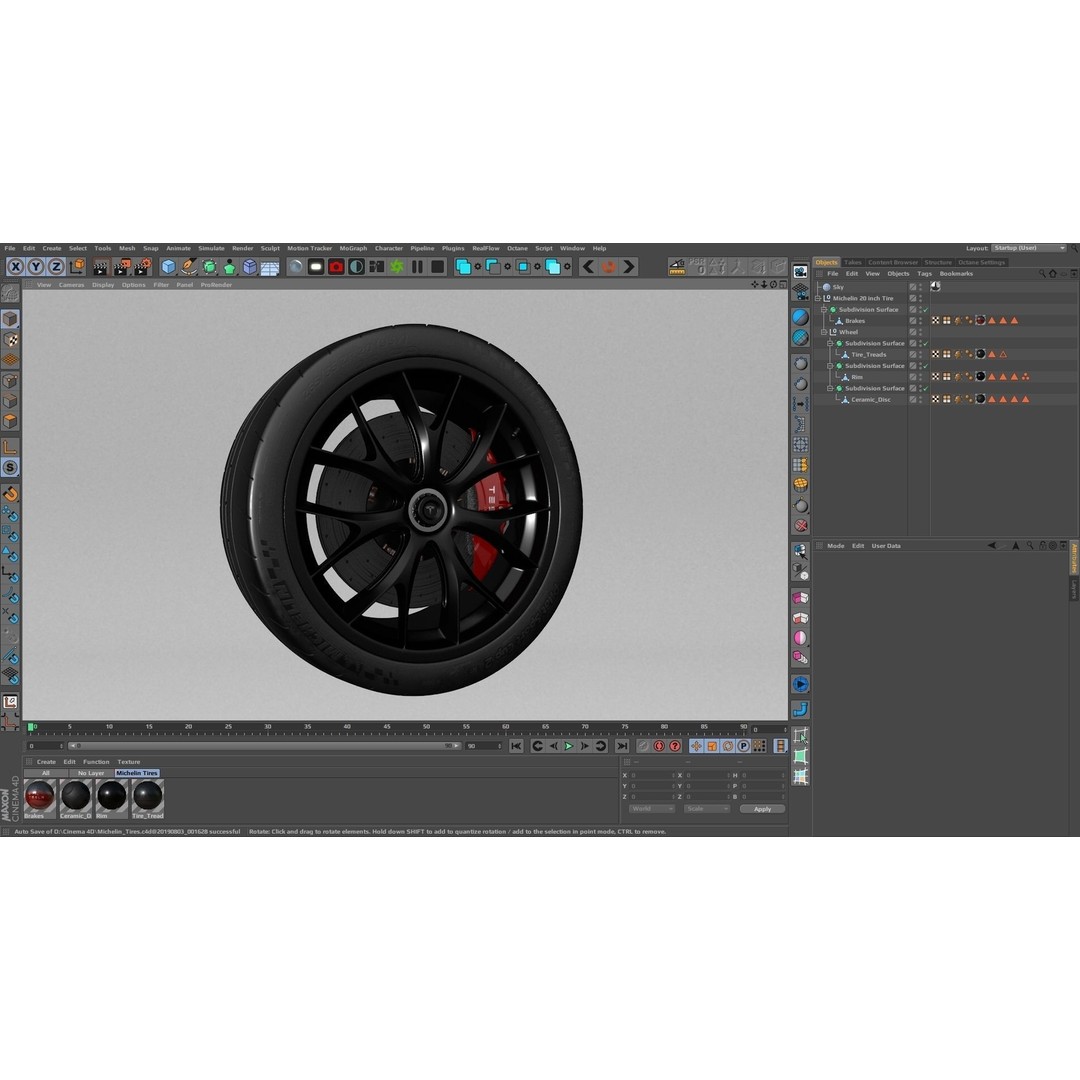 Tesla Roadster 3D Model – Low Poly Sport Car Wheels with PBR Textures - View 31