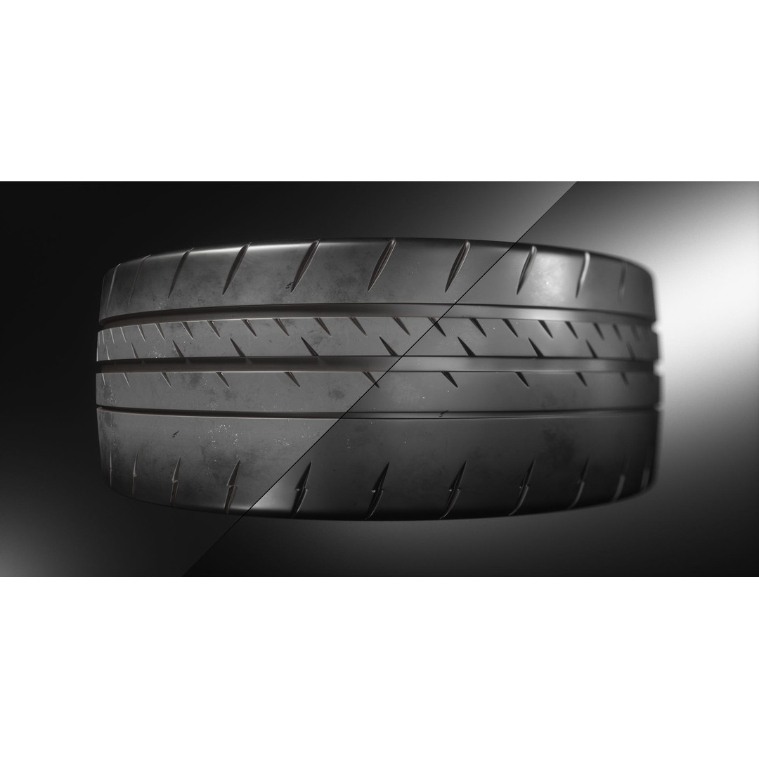 Tesla Roadster 3D Model – Low Poly Sport Car Wheels with PBR Textures - View 6