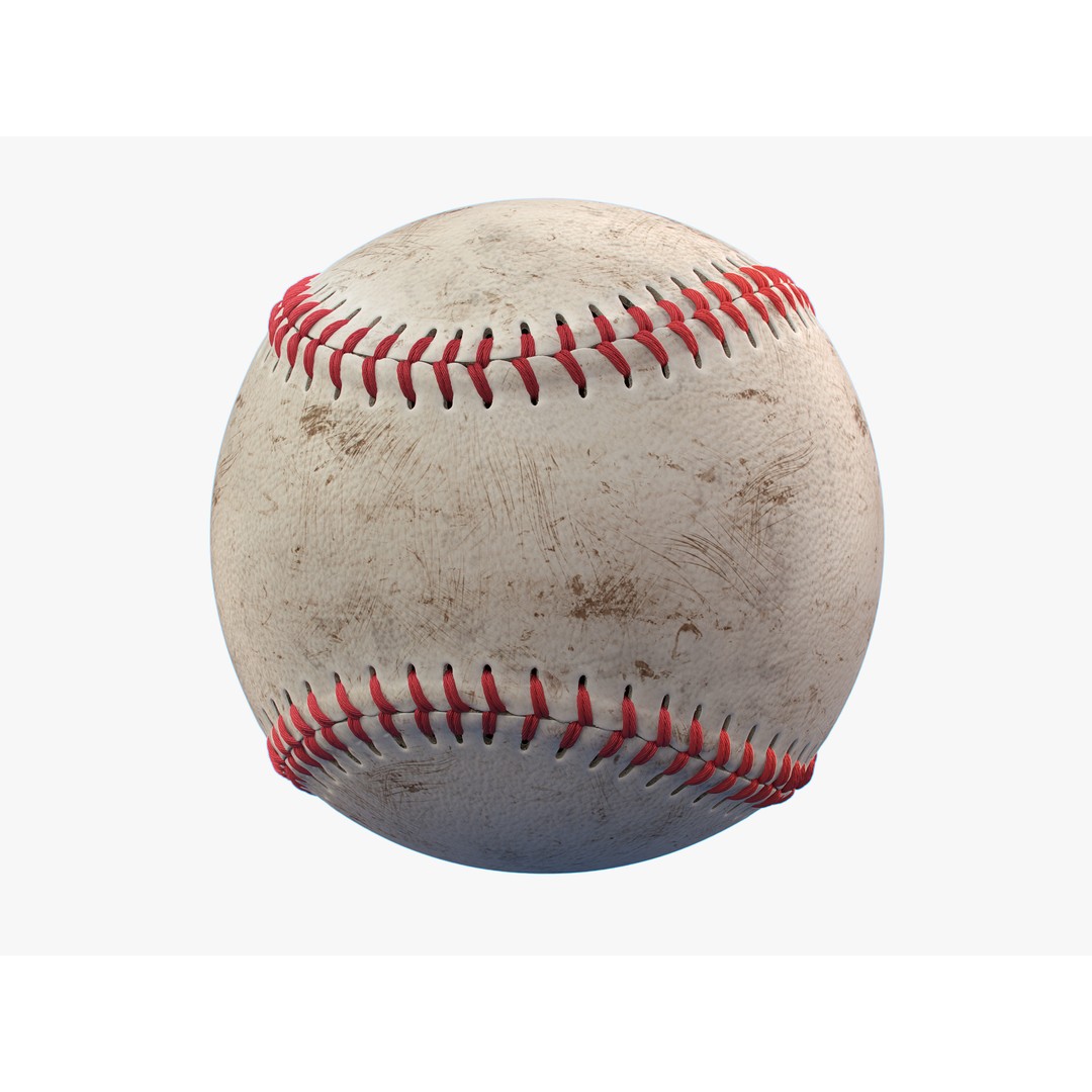 Baseball Ball 3D Model – High Precision PBR Asset, FBX, OBJ - View 7