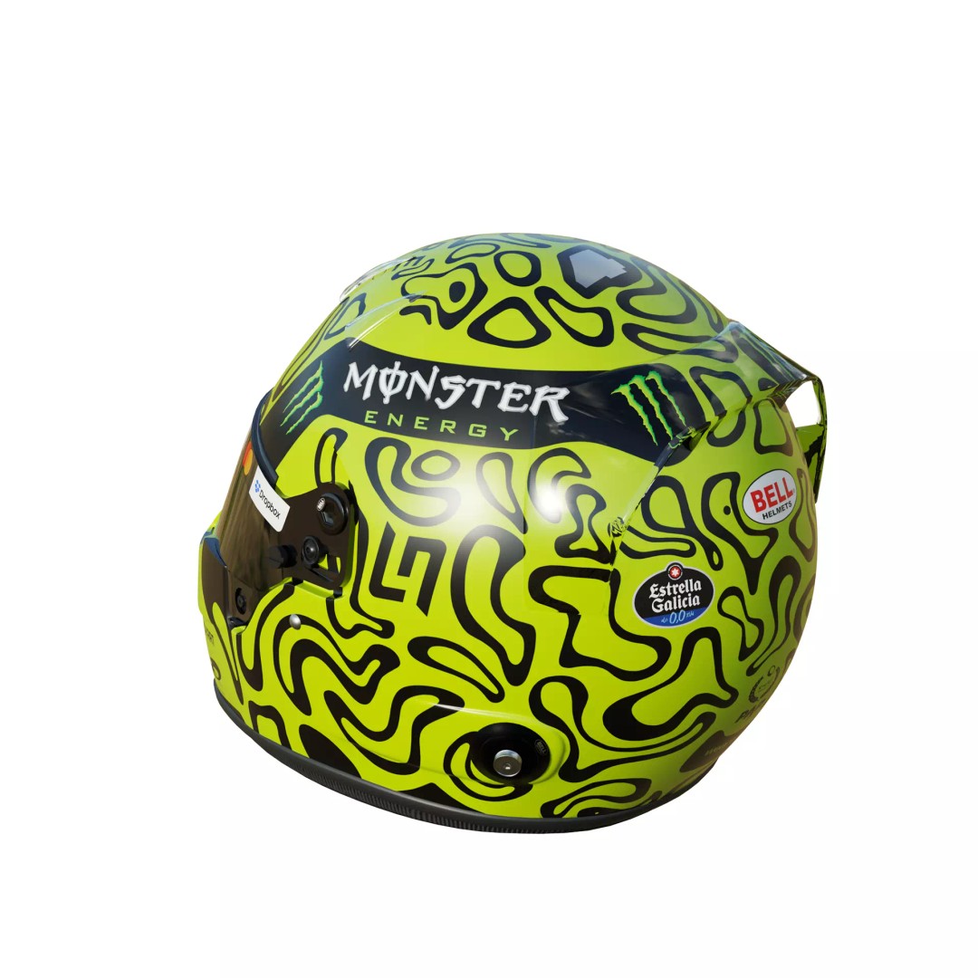 Lando Norris Helmet 3D Model – High Detail PBR Asset for Games, FBX, OBJ - View 12