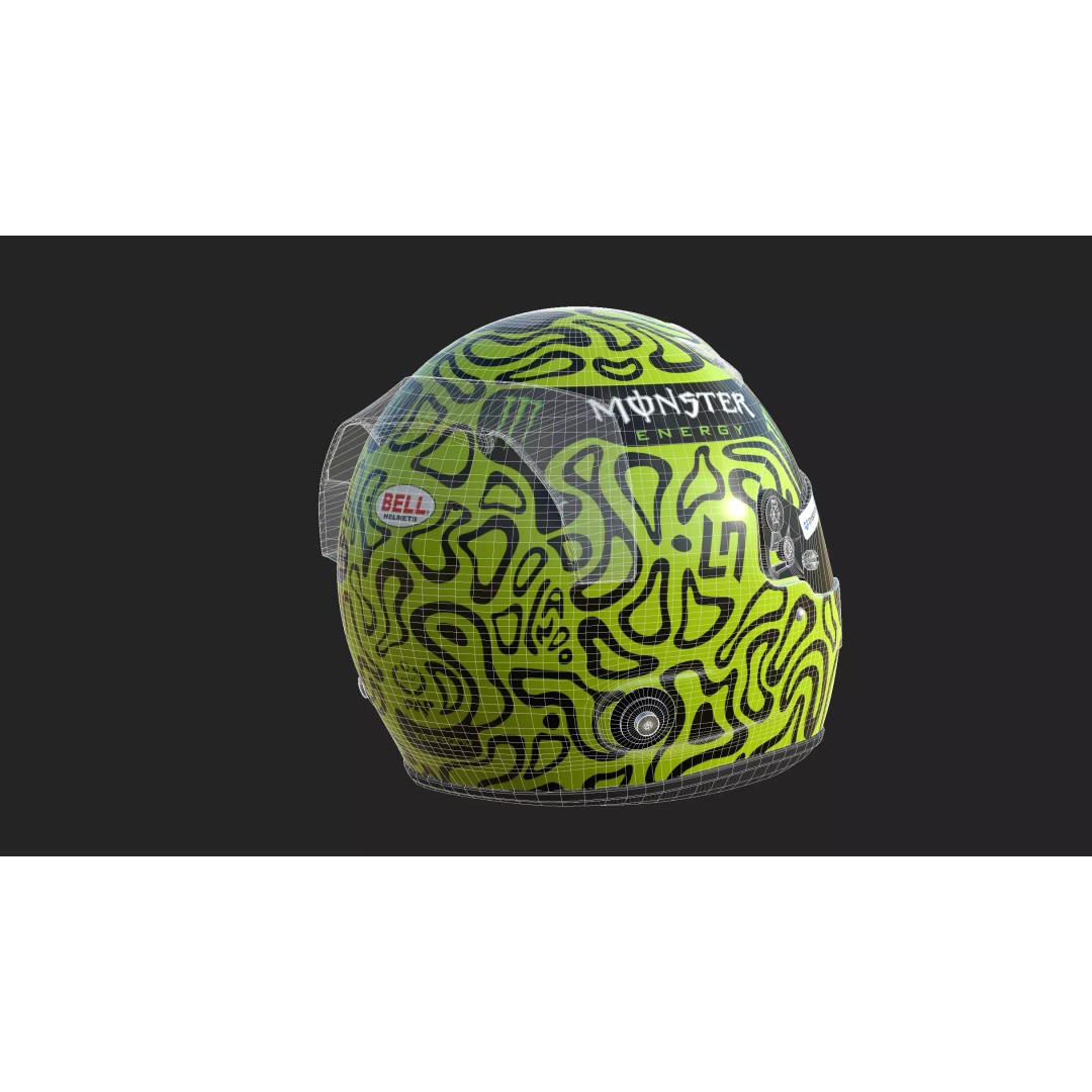 Lando Norris Helmet 3D Model – High Detail PBR Asset for Games, FBX, OBJ - View 17