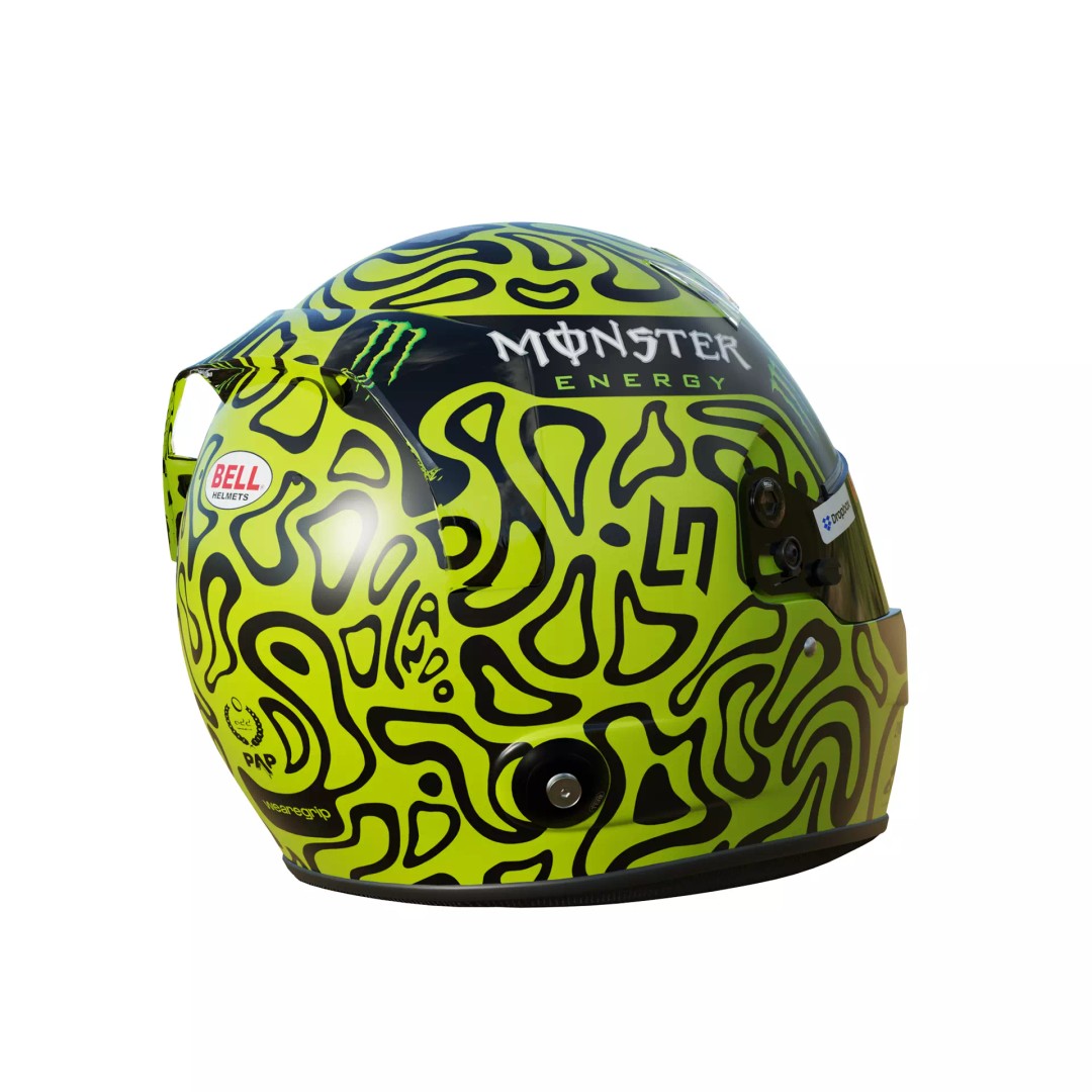 Lando Norris Helmet 3D Model – High Detail PBR Asset for Games, FBX, OBJ - View 7