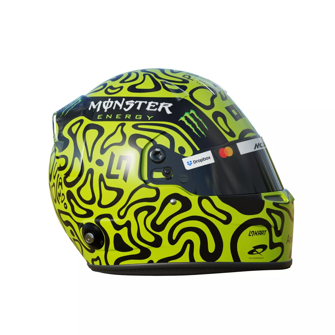 Lando Norris Helmet 3D Model – High Detail PBR Asset for Games, FBX, OBJ - View 8