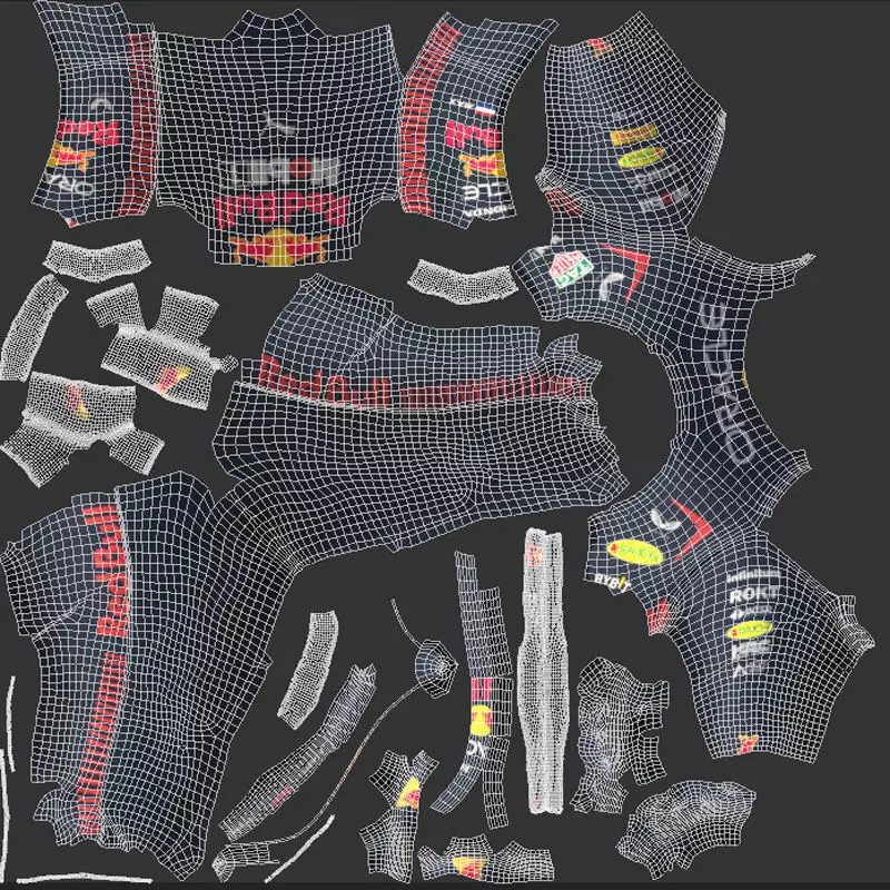 F1 Red Bull Suit 2023 3D Model – High Detail Game-Ready Asset, FBX, OBJ