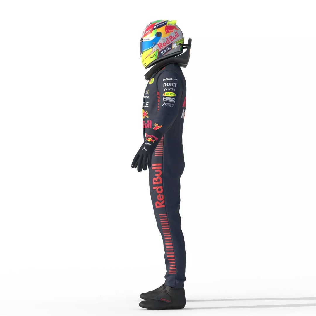 F1 Red Bull Suit 2023 3D Model – High Detail Game-Ready Asset, FBX, OBJ - View 17