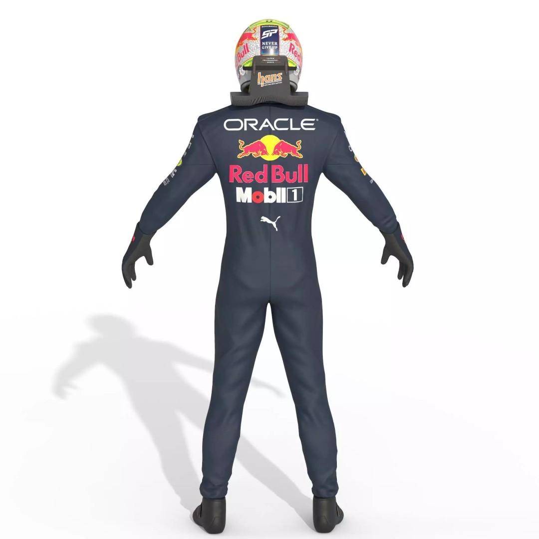 F1 Red Bull Suit 2023 3D Model – High Detail Game-Ready Asset, FBX, OBJ - View 19